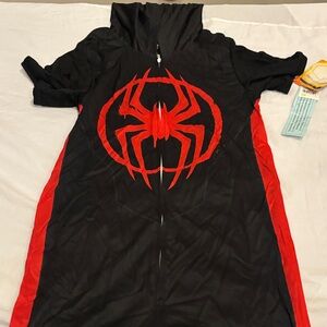 Marvel Black and Red Spider Zip-Up Hoodie / pajama Costume